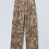 Printed Loose Fit Sweatpants – Khaki – Woodland Printed Loose Fit Sweatpants – Khaki – Woodland