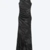 Printed Maxi Dress – Black – Zebra Printed Maxi Dress – Black – Zebra