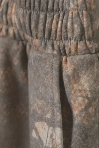 Printed Oversized Knee-Length Terry Shorts – Kahki – Rustic Terrain