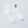 Printed Short Sport Socks – White Printed Short Sport Socks – White