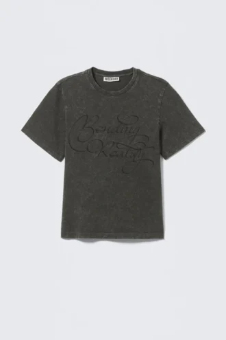 Printed Slim-Fit T-Shirt – Dark Grey – Bending Reality Printed Slim-Fit T-Shirt – Dark Grey – Bending Reality