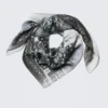 Printed Square Scarf – Black/Blue Paisley Pattern Printed Square Scarf – Black/Blue Paisley Pattern