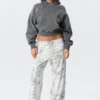 Printed Wide-Leg Pull-On Trousers – White – Camo Printed Wide-Leg Pull-On Trousers – White – Camo