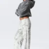 Printed Wide-Leg Pull-On Trousers – White – Camo Printed Wide-Leg Pull-On Trousers – White – Camo