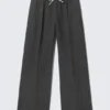 Pull-On Mid-Rise Suiting Trousers – Dark Grey Pull-On Mid-Rise Suiting Trousers – Dark Grey
