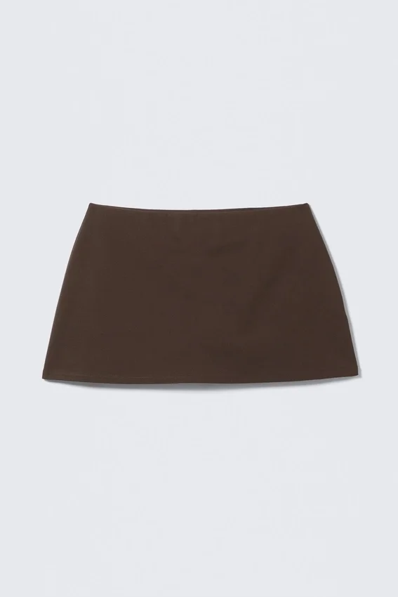 Pull-On Mini Skort – Dark Brown Pull-On Mini Skort – Dark Brown