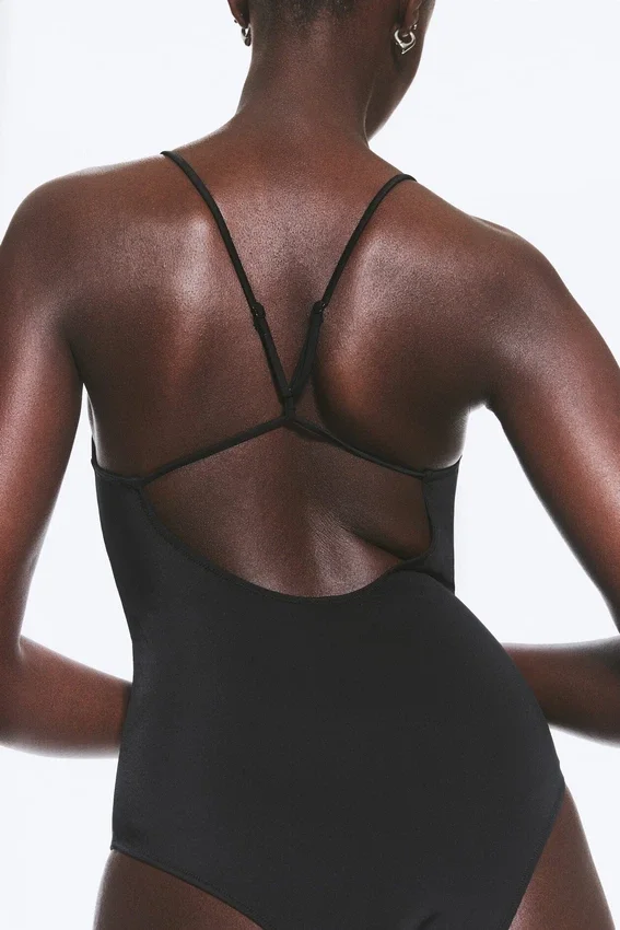 Racer Back Swimsuit – Black Racer Back Swimsuit – Black
