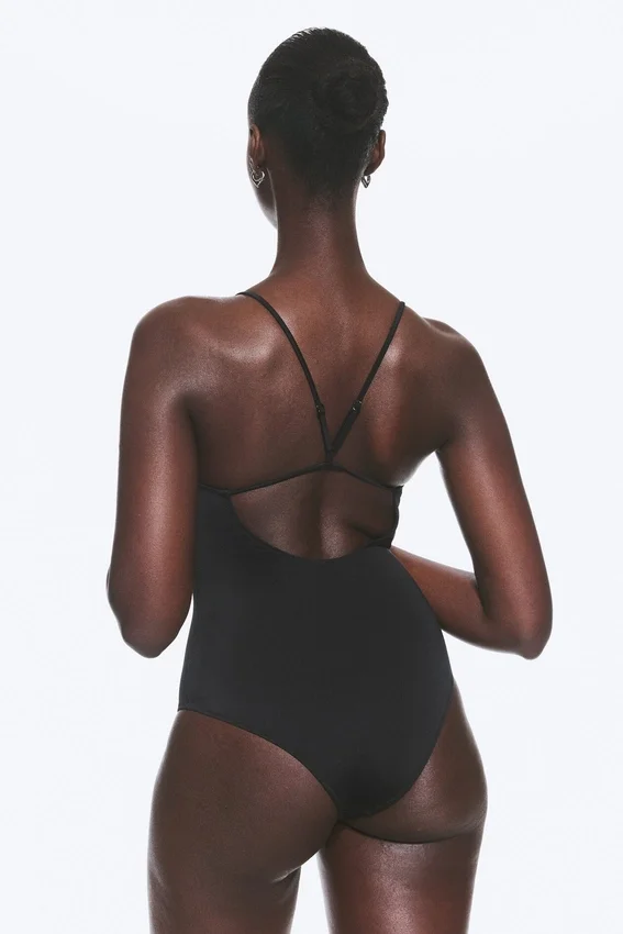 Racer Back Swimsuit – Black Racer Back Swimsuit – Black