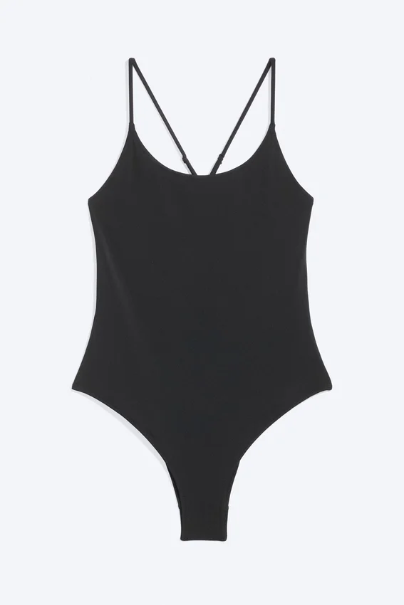 Racer Back Swimsuit – Black Racer Back Swimsuit – Black