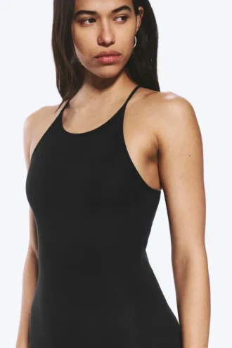 Racerback Jersey Maxi Dress – Black