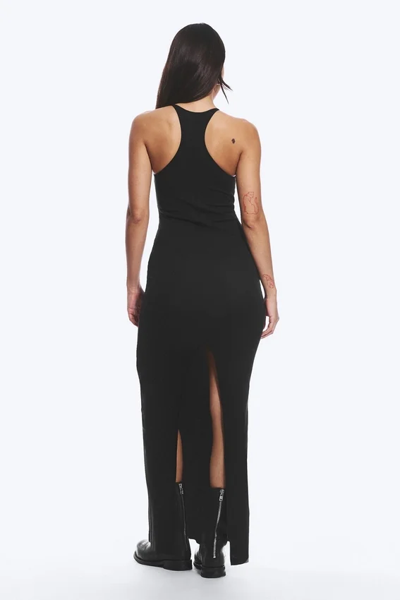 Racerback Jersey Maxi Dress – Black Racerback Jersey Maxi Dress – Black