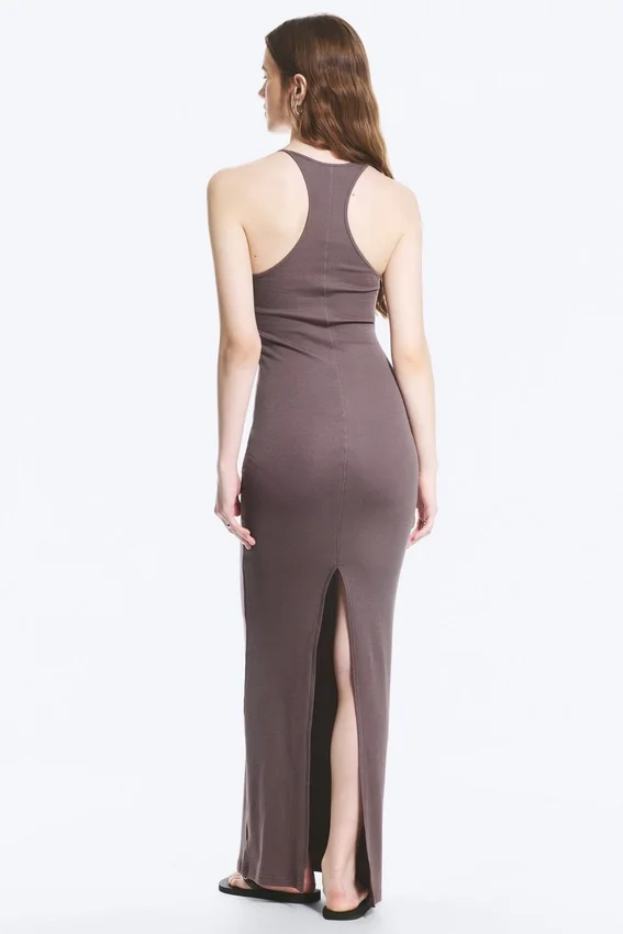 Racerback Jersey Maxi Dress – Dusty Plum Racerback Jersey Maxi Dress – Dusty Plum