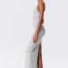 Racerback Jersey Maxi Dress – Grey Melange Racerback Jersey Maxi Dress – Grey Melange