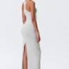 Racerback Jersey Maxi Dress – Grey Melange Racerback Jersey Maxi Dress – Grey Melange