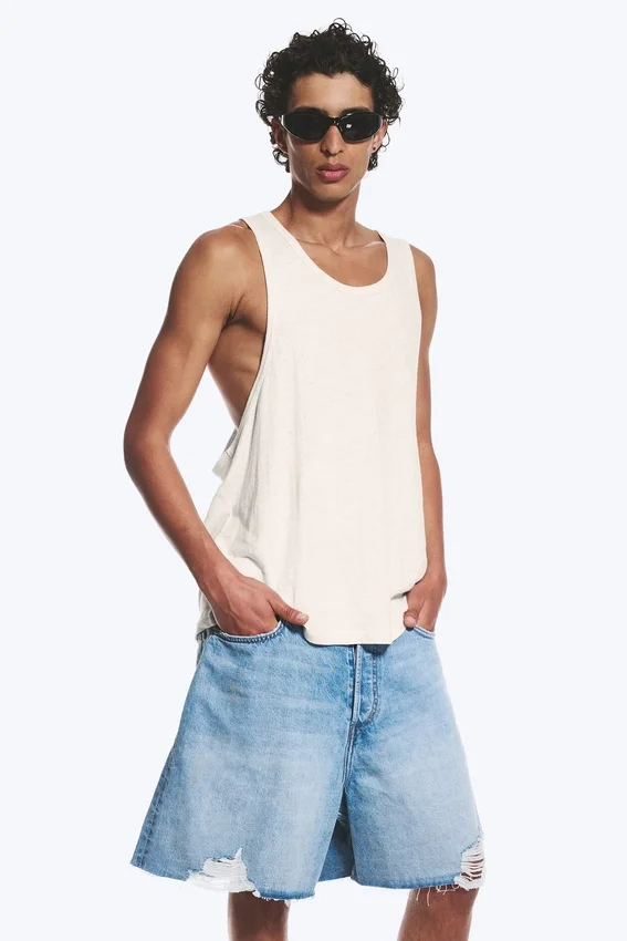 Racerback Tank Top – Dusty White Racerback Tank Top – Dusty White