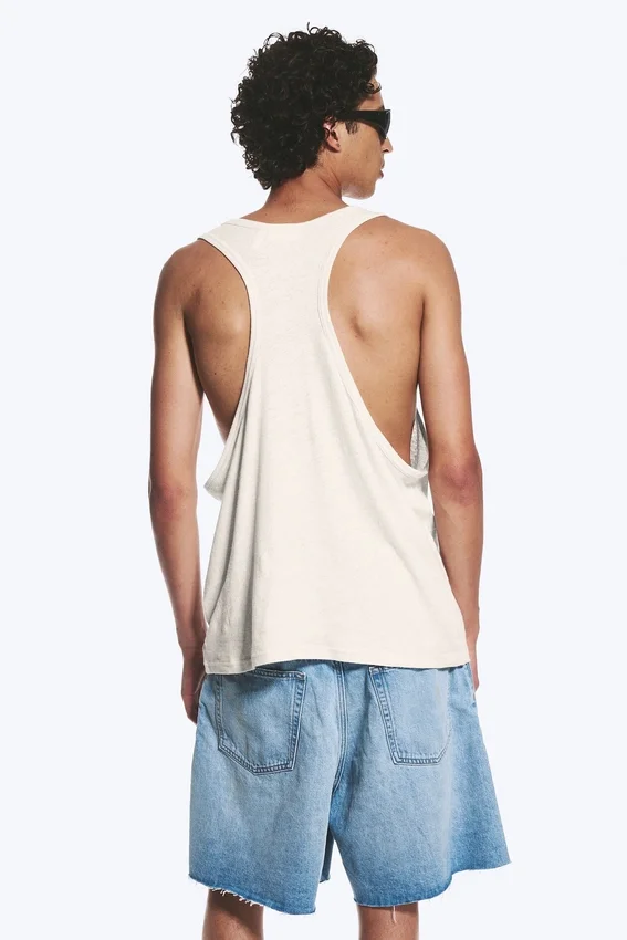 Racerback Tank Top – Dusty White Racerback Tank Top – Dusty White