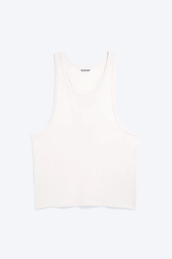 Racerback Tank Top – Dusty White Racerback Tank Top – Dusty White