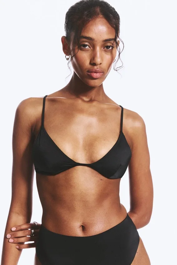 Racerback Triangle Bikini Top – Black Racerback Triangle Bikini Top – Black