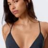 Racerback Triangle Bikini Top – Dark Blue Shimmer Racerback Triangle Bikini Top – Dark Blue Shimmer