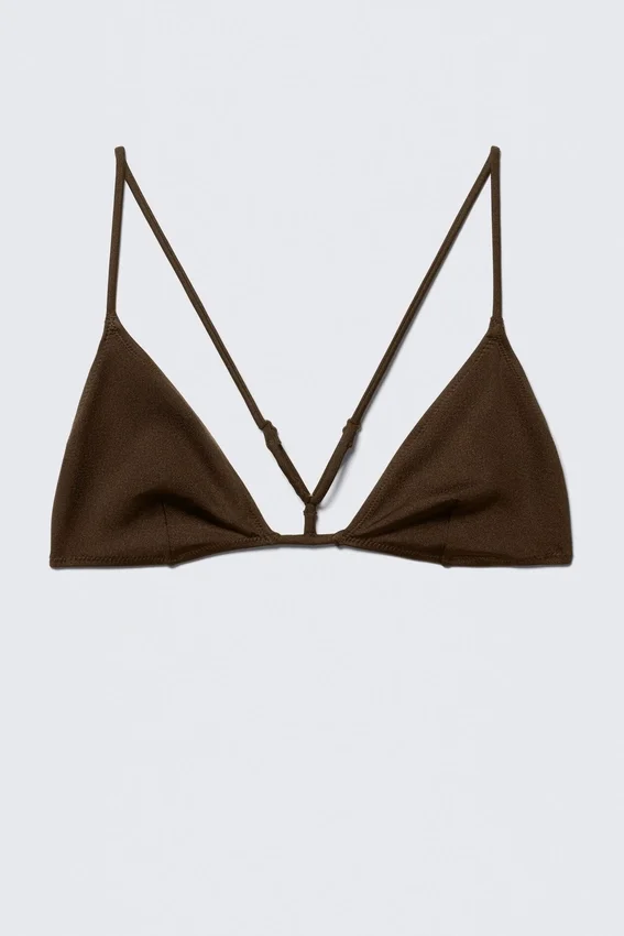 Racerback Triangle Bikini Top – Dark Brown Racerback Triangle Bikini Top – Dark Brown