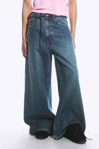 Rad Super Regular Waist Loose Wide Jeans – Tide Blue – Dark Blue | Cheap Monday Gb Rad Super Regular Waist Loose Wide Jeans – Tide Blue – Dark Blue | Cheap Monday Gb