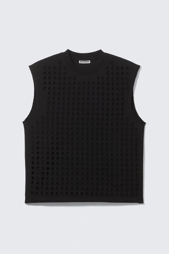 Rael Kade Laser Cut Tank Top – Black Rael Kade Laser Cut Tank Top – Black