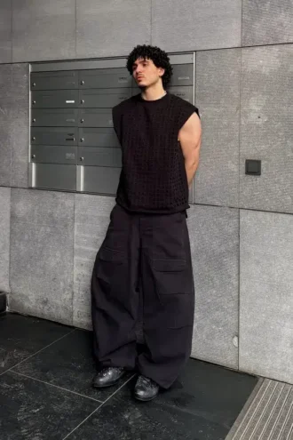 Rael Kade Parachute Trousers – Black