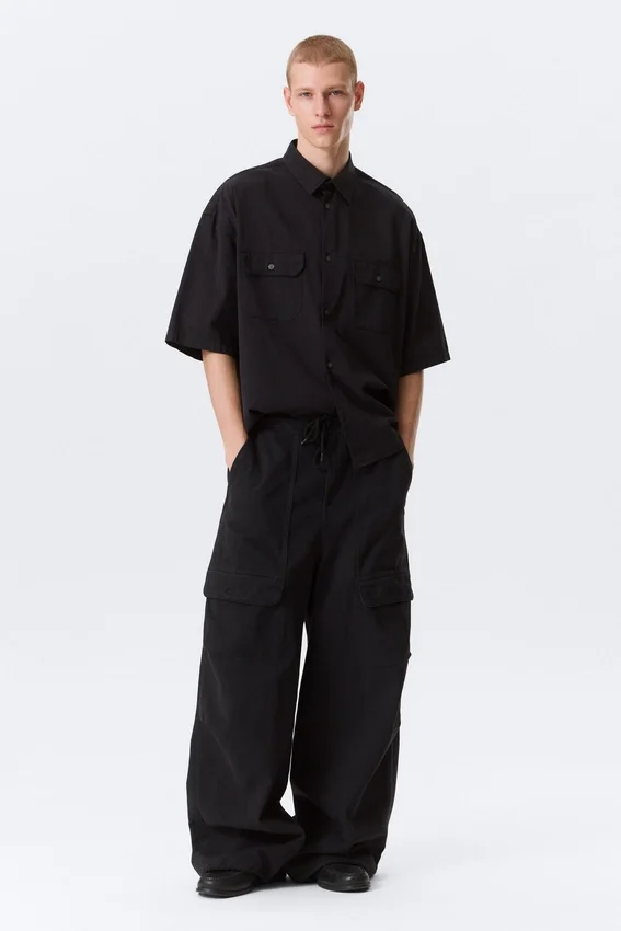 Rael Kade Parachute Trousers – Black Rael Kade Parachute Trousers – Black