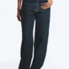 Rail Mid Rise Loose Wide Jeans – Blue Rinse – Dark Blue