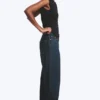 Rail Mid Rise Loose Wide Jeans – Blue Rinse – Dark Blue