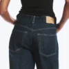 Rail Mid Rise Loose Wide Jeans – Blue Rinse – Dark Blue