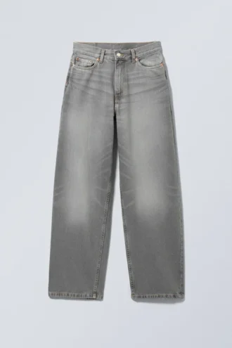 Rail Mid Rise Loose Wide Jeans – Misty Grey – Light Grey Rail Mid Rise Loose Wide Jeans – Misty Grey – Light Grey