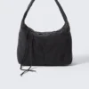 Rectangular Corduroy Shoulder Bag – Black Rectangular Corduroy Shoulder Bag – Black