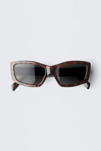 Rectangular Semi-Wide Sunglasses – Brown Tortoise