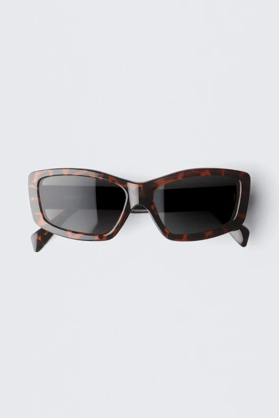 Rectangular Semi-Wide Sunglasses – Brown Tortoise Rectangular Semi-Wide Sunglasses – Brown Tortoise