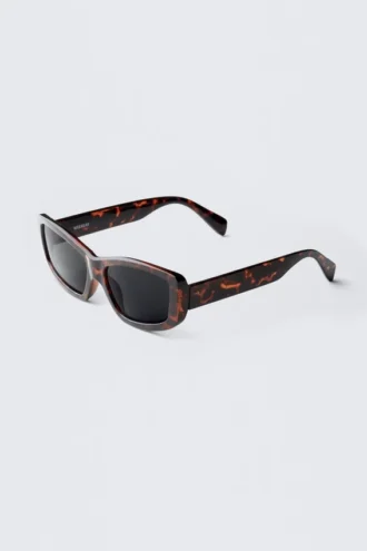 Rectangular Semi-Wide Sunglasses – Brown Tortoise