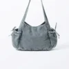 Rectangular Shoulder Bag – Blue Denim