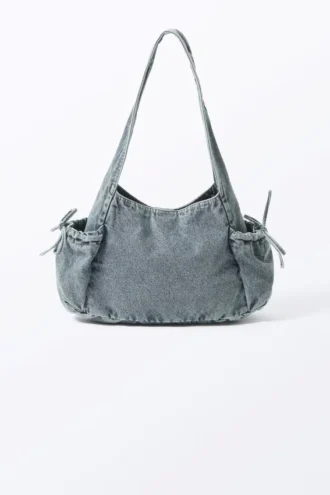 Rectangular Shoulder Bag – Blue Denim
