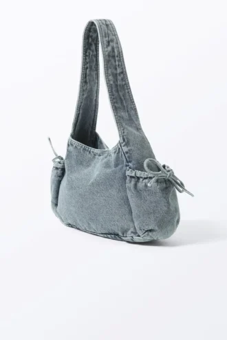 Rectangular Shoulder Bag – Blue Denim