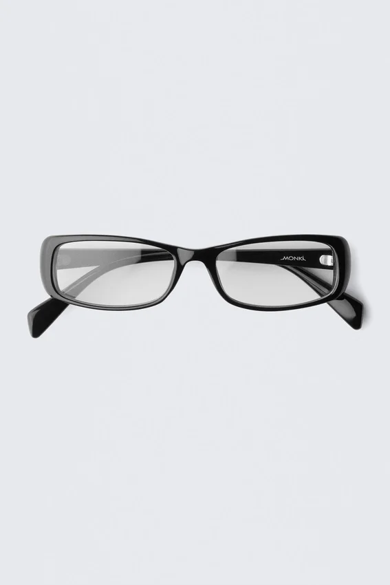 Rectangular Sunglasses – Black – See Through Rectangular Sunglasses – Black – See Through