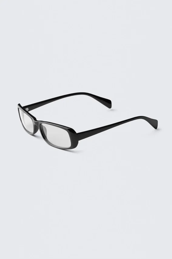 Rectangular Sunglasses – Black – See Through Rectangular Sunglasses – Black – See Through