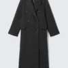 Recycled Wool Blend Coat – Dark Grey Recycled Wool Blend Coat – Dark Grey