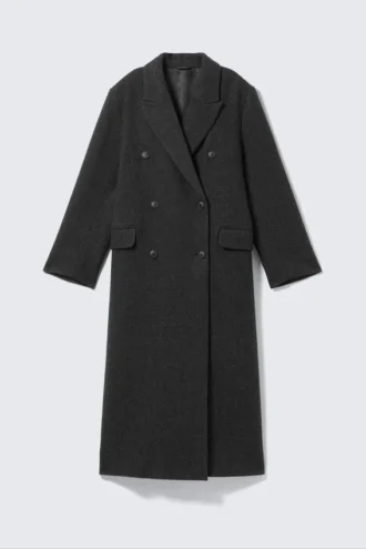 Recycled Wool Blend Coat – Dark Grey Recycled Wool Blend Coat – Dark Grey