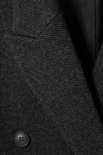 Recycled Wool Blend Coat – Dark Grey Recycled Wool Blend Coat – Dark Grey