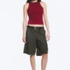 Red Fitted Cotton Jersey Tank Top – Red Red Fitted Cotton Jersey Tank Top – Red