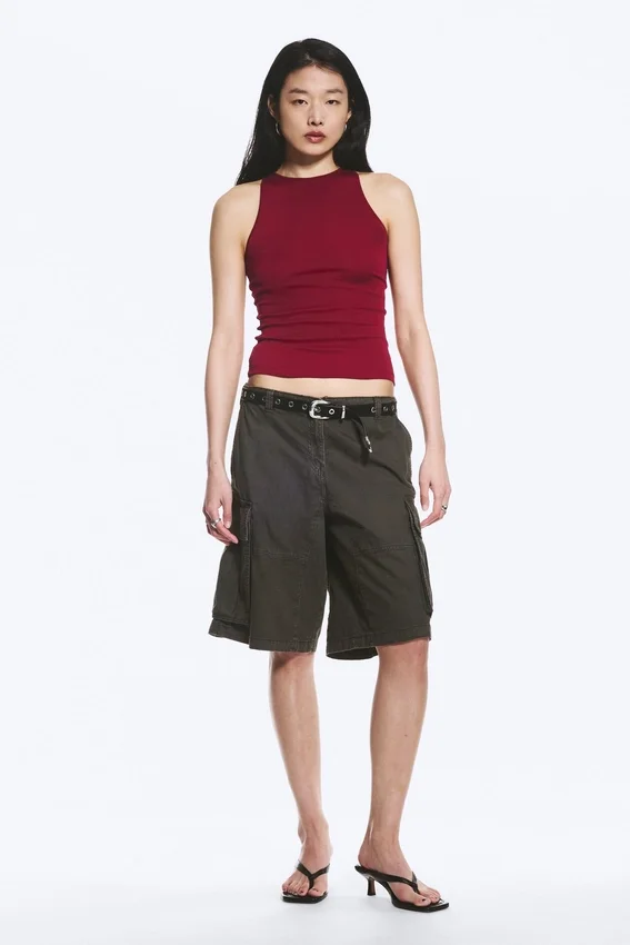 Red Fitted Cotton Jersey Tank Top – Red Red Fitted Cotton Jersey Tank Top – Red