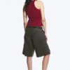 Red Fitted Cotton Jersey Tank Top – Red Red Fitted Cotton Jersey Tank Top – Red