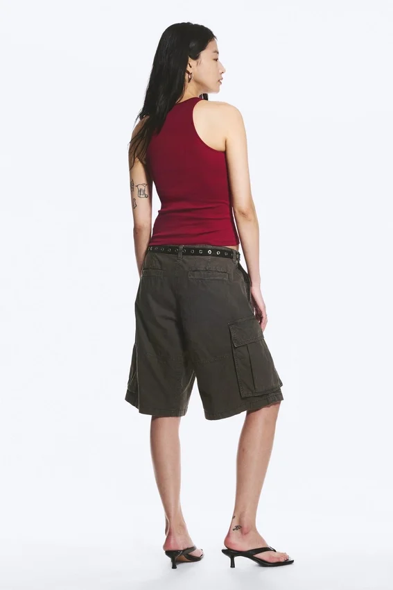 Red Fitted Cotton Jersey Tank Top – Red Red Fitted Cotton Jersey Tank Top – Red