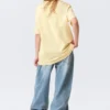 Regular Fit Cotton T-Shirt – Light Yellow – Tendre Orage Regular Fit Cotton T-Shirt – Light Yellow – Tendre Orage