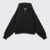 Regular Fit Heavyweight Zip Hoodie – Black Regular Fit Heavyweight Zip Hoodie – Black
